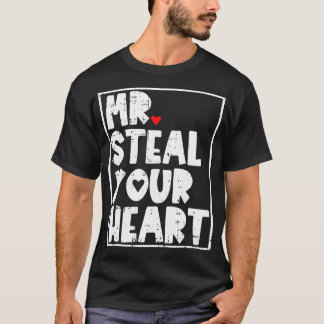 Mr Steal Your Heart Valentines Day Funny VDay Boys T-Shirt