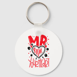 Mr Steal Your Heart Valentines Day Matching Coupl  Keychain