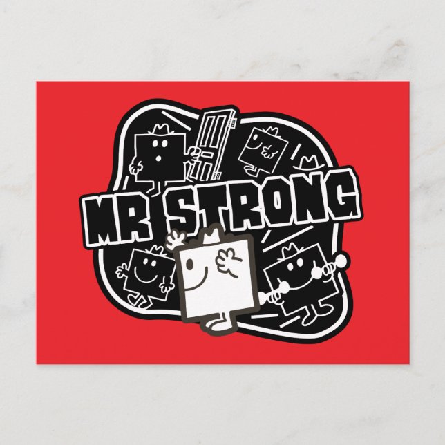 Mr. Strong | Black & White Postcard (Front)