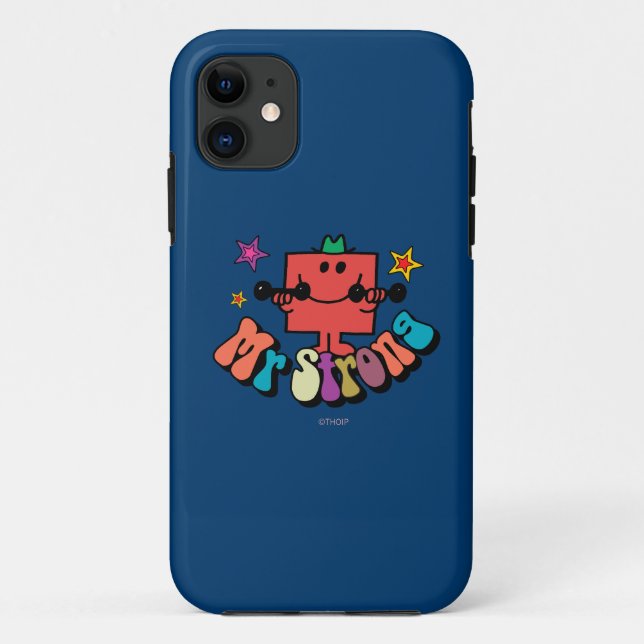 Mr. Strong | Colourful Lettering & Stars Case-Mate iPhone Case (Back)