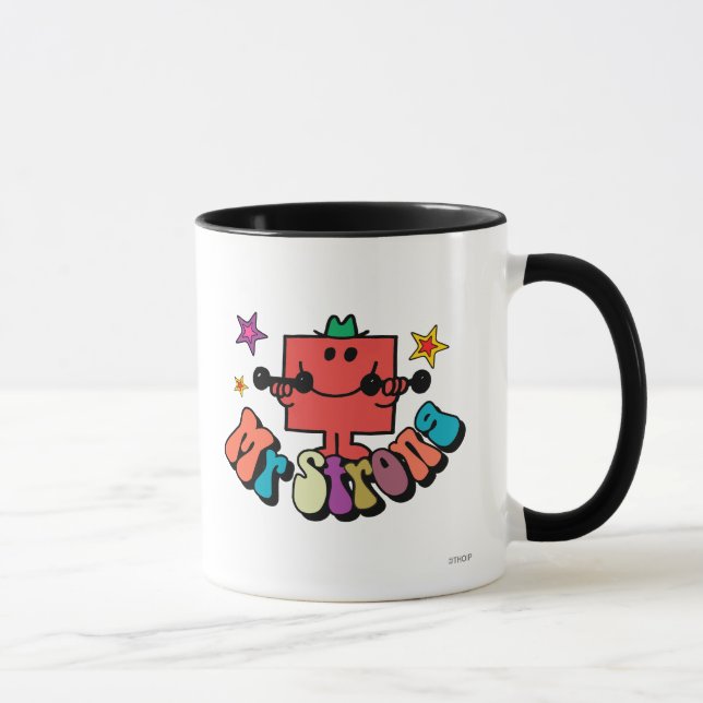 Mr. Strong | Colourful Lettering & Stars Mug (Right)