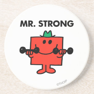Mr. Strong   Lifting Weights Coaster