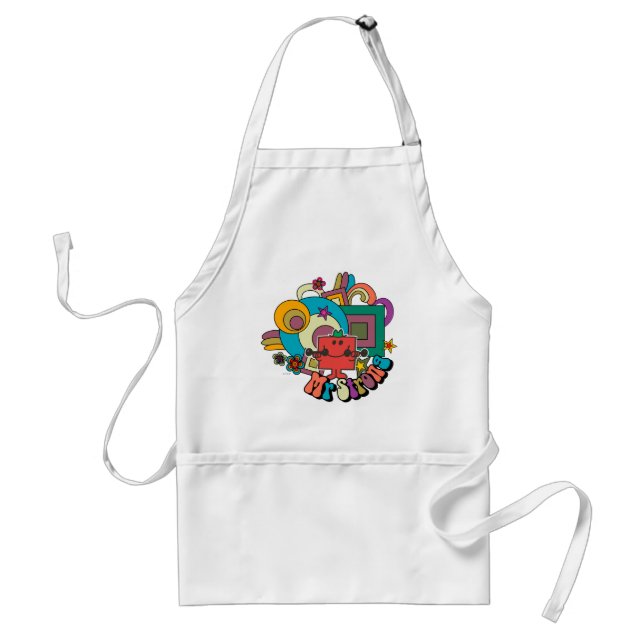 Mr. Strong | Psychedelic Swirls, Stars, & Flowers Standard Apron (Front)