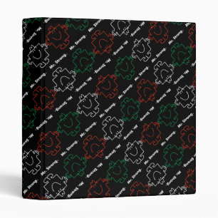 Mr Strong Red, White & Green Pattern Binder