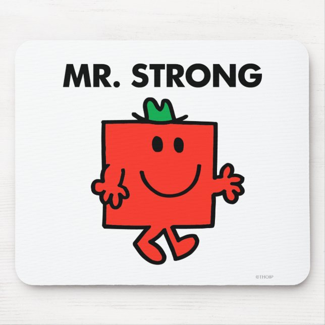 Mr. Strong Waving Hello Mouse Pad (Front)