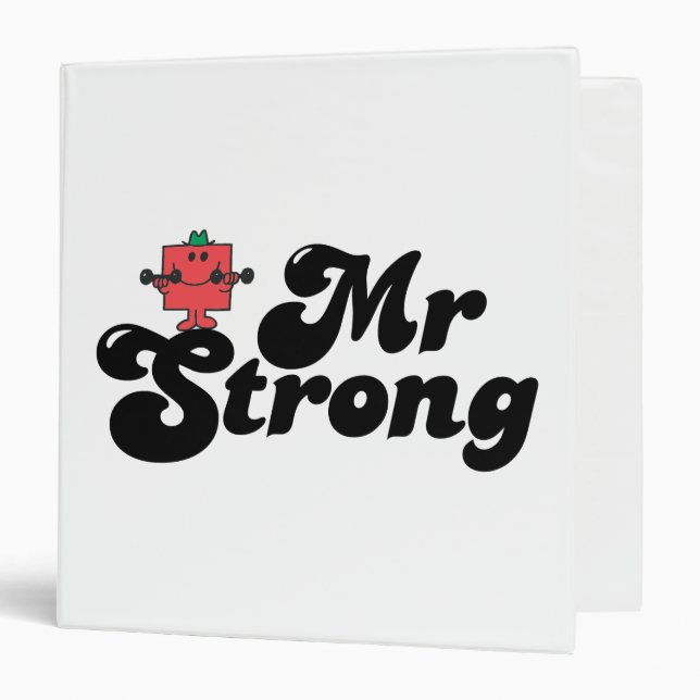 Mr. Strong | Weights & Bubble Lettering Binder (Front/Inside)
