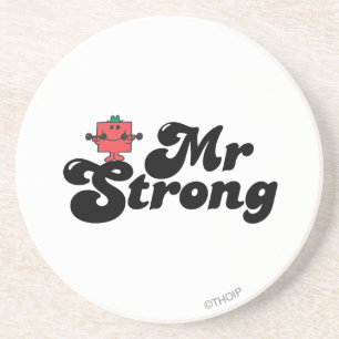 Mr. Strong   Weights & Bubble Lettering Coaster