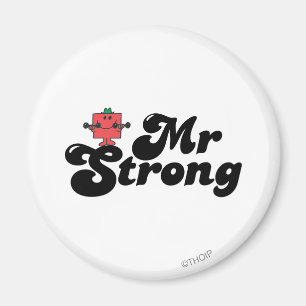Mr. Strong   Weights & Bubble Lettering Magnet