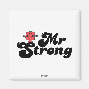 Mr. Strong   Weights & Bubble Lettering Magnet