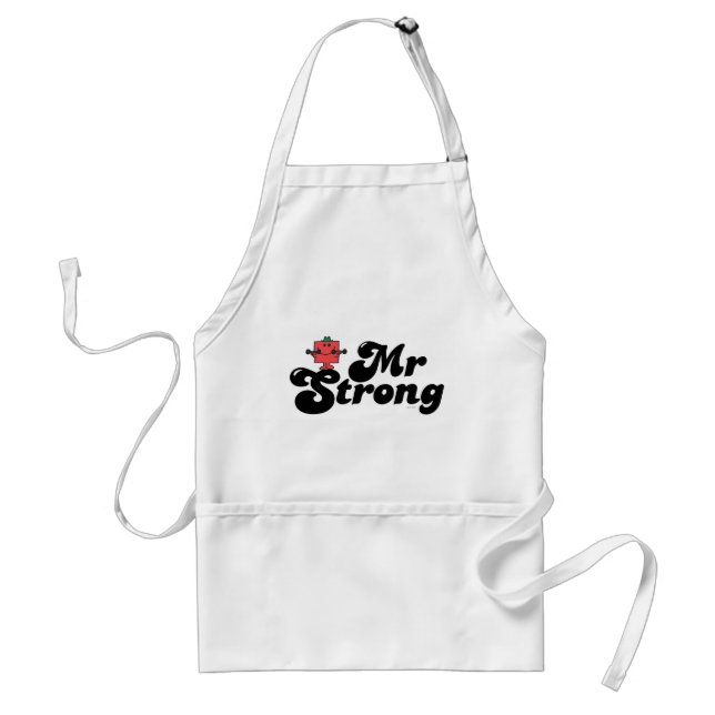 Mr. Strong | Weights & Bubble Lettering Standard Apron (Front)