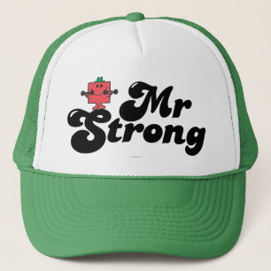 Mr. Strong   Weights & Bubble Lettering Trucker Hat