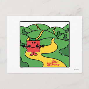 Mr. Strong Woodland Workout Postcard