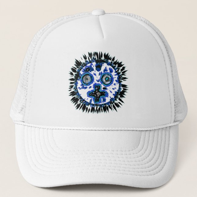 mr sun blue trucker hat (Front)