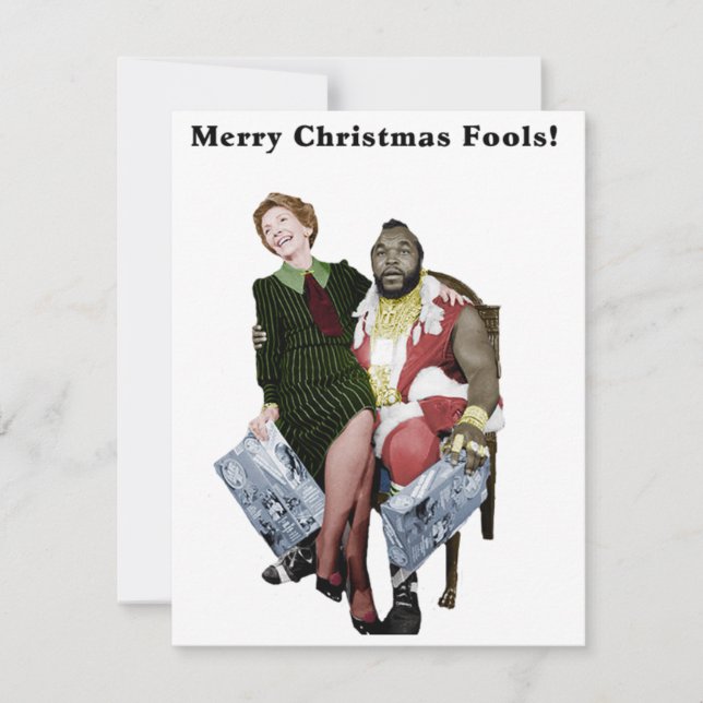 Mr. T and Nancy Reagan Christmas Card (Front)
