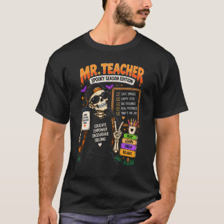 Mr. Teacher Spooky Season Halloween Teacher T-Shirt