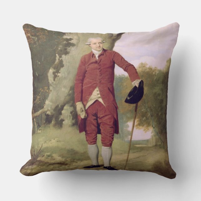 Mr Thrale, c.1770-80 (oil on canvas) Throw Pillow (Front)