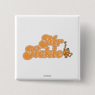 Mr. Tickle   Long Wave Hello 2 Inch Square Button