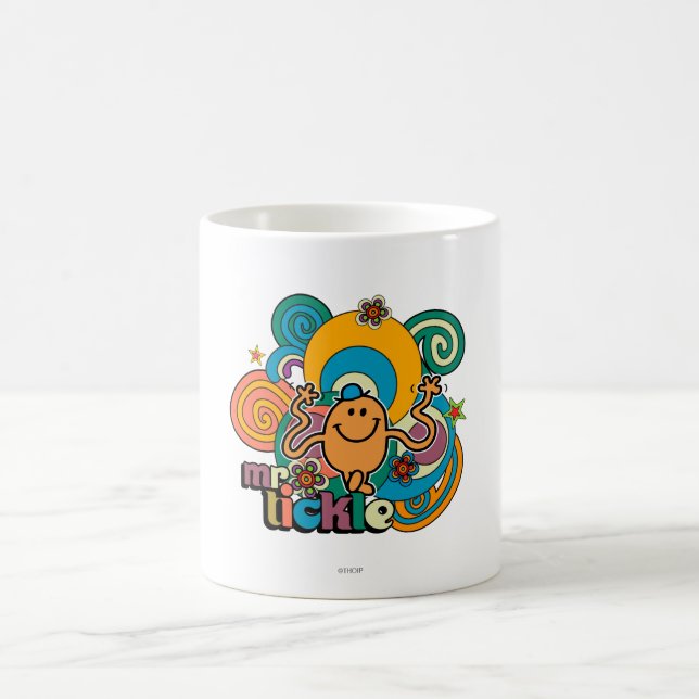 Mr. Tickle | Psychedelic Swirls, Stars, & Flowers Coffee Mug (Center)
