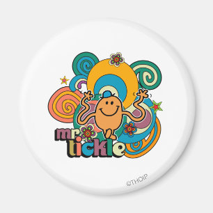 Mr. Tickle   Psychedelic Swirls, Stars, & Flowers Magnet