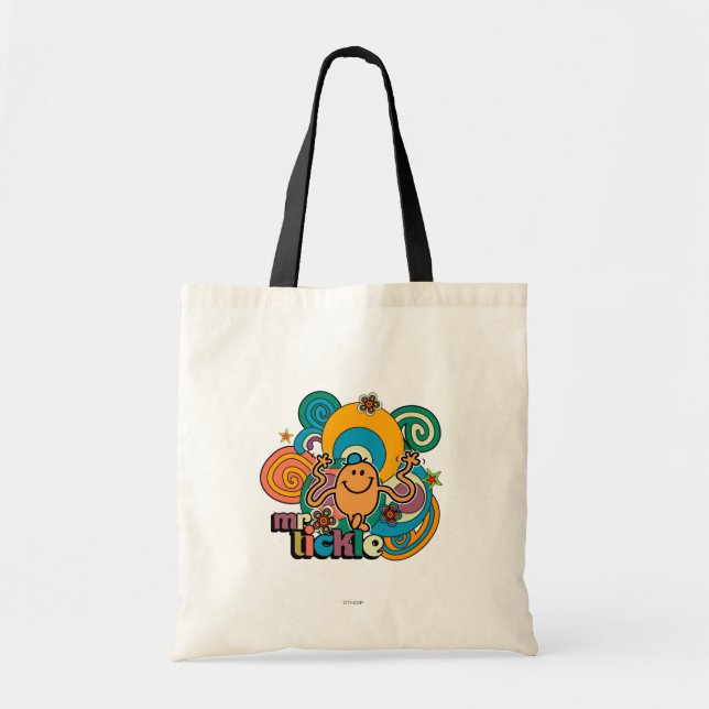 Mr. Tickle | Psychedelic Swirls, Stars, & Flowers Tote Bag (Front)