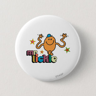 Mr. Tickle   Sparkling Stars 2 Inch Round Button