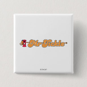 Mr. Tickle   Staying Hidden 2 Inch Square Button