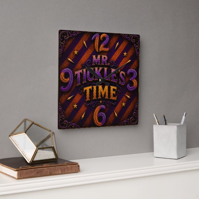 Mr. Tickler wall clock./super villain clock (Office)