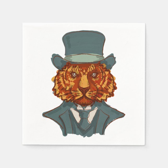 Mr. Tiger Napkin (Front)