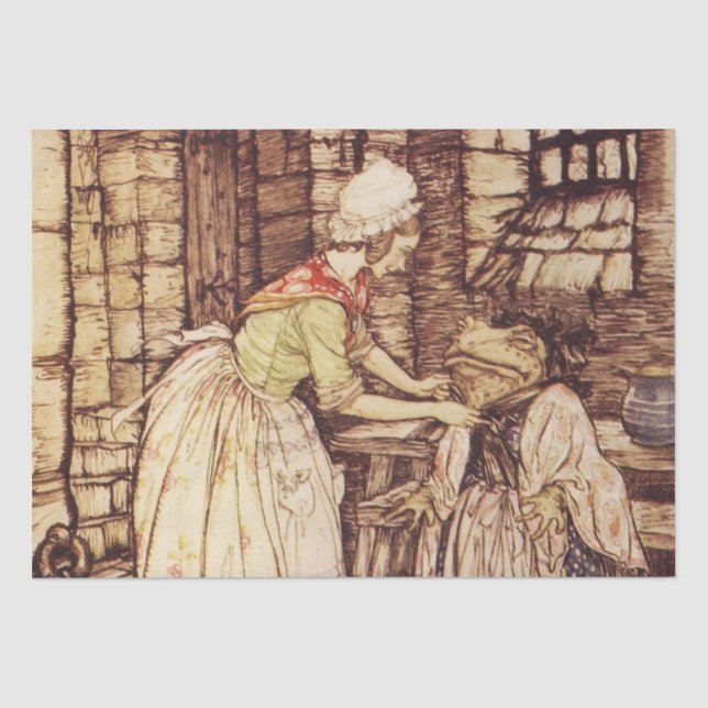 Mr Toad Dresses Up by Arthur Rackham Tissue Paper (Front)