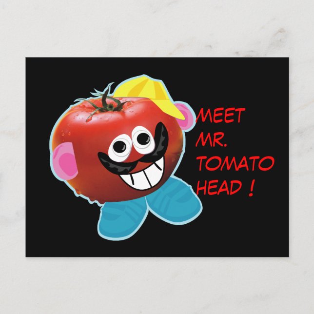 Mr Tomato head humourous parody Postcard (Front)