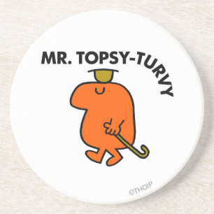 Mr. Topsy-Turvy Upside Down Hat & Cane Coaster