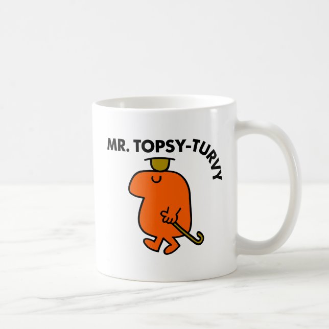 Mr. Topsy-Turvy | Upside Down Hat & Cane Coffee Mug (Right)