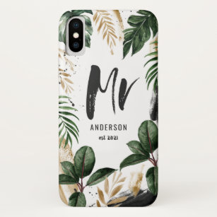 Mr tropical leaf & typography Case-Mate iPhone case