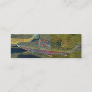 Mr. Trout business Cards Personalize Unique Skinny