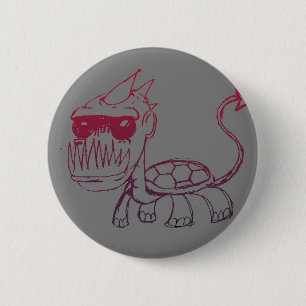 Mr. Turtle Monster 2 Inch Round Button