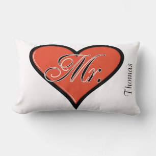 Mr. Wedding Bridal Decorative Pillow, see matching Lumbar Pillow