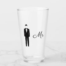 Mr. wedding drinking glass