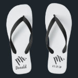 Mr. Wedding Honeymoon Flip Flops<br><div class="desc">Mr. flip flops perfect for the honeymoon</div>