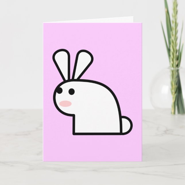 Mr. White Wabbit Greeting Card (Front)