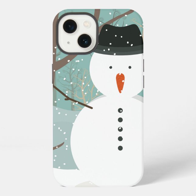 Mr. Winter Snowman iPhone Case (Back)
