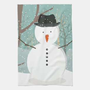 Mr. Winter Snowman Kitchen Towel