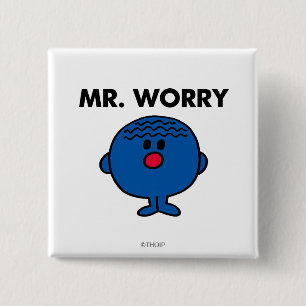 Mr Worry Classic 2 Inch Square Button