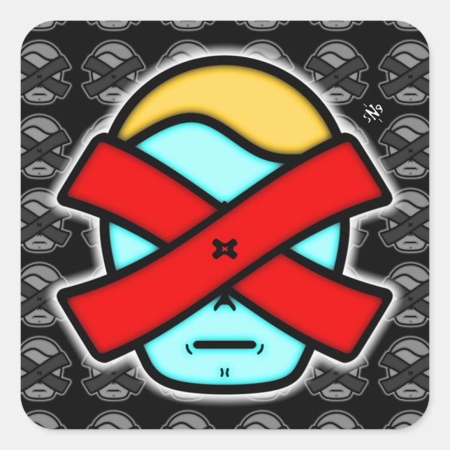 Mr X - Anonymous mysterious person v2.1  Square St Square Sticker (Front)