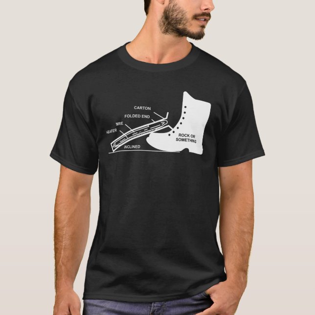 MRE Rock or Something Military Humour T-Shirt (Front)