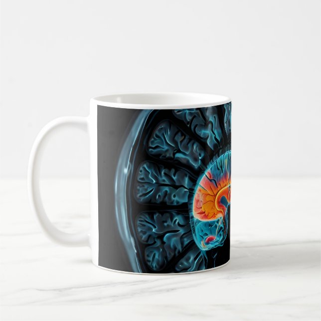 MRI brain scan Coffee Mug (Left)
