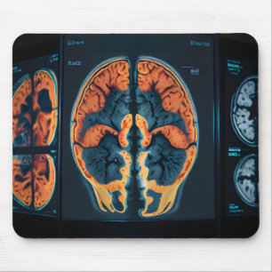 MRI brain scan Mouse Pad