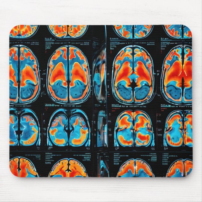 MRI brain scan Mouse Pad (Front)