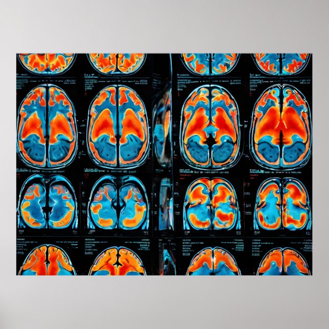 MRI brain scan Poster (Front)