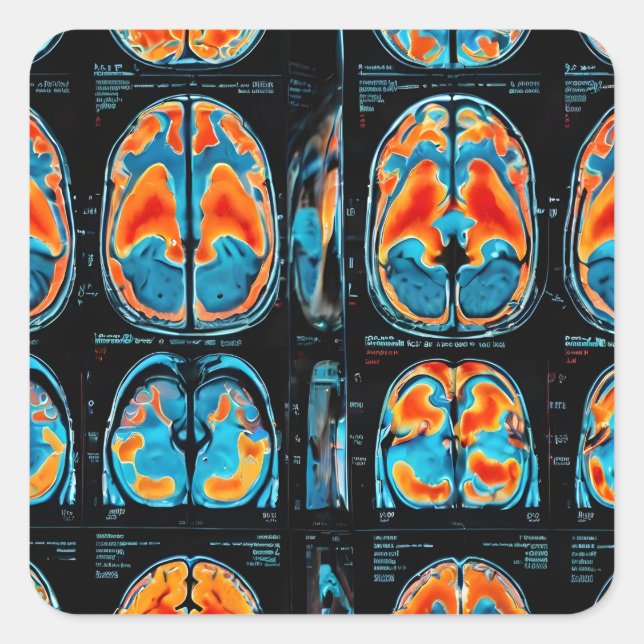 MRI brain scan Square Sticker (Front)