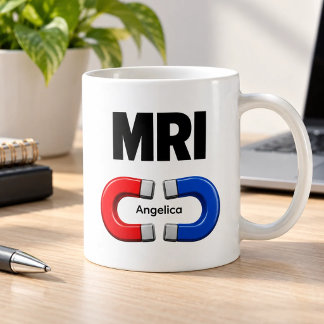 MRI Red Blue Magnet Funny Personalized  Coffee Mug